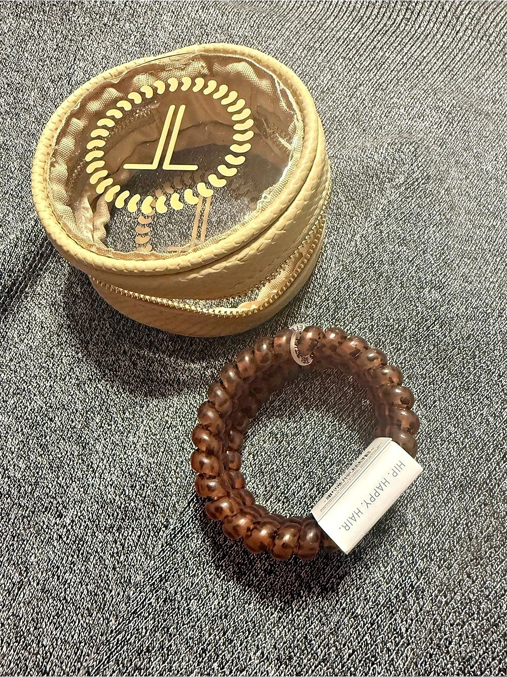 NWT Teleties Case and Set of 3 Hair Ponytail Holders Tortoise
